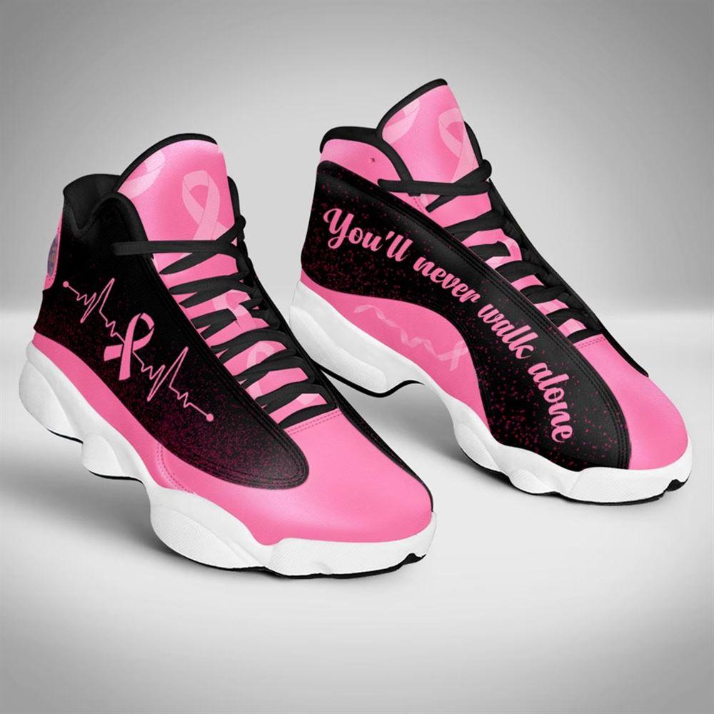 Breast Cancer Basketball Shoes, You’ll Never Walk Alone Basketball Shoes, Breast Cancer Shoes