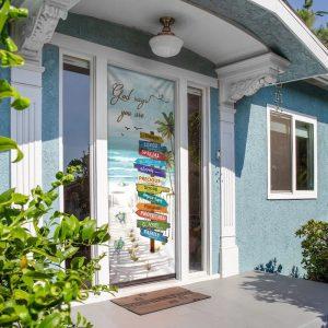 Beach Turtle God Says You Are Door Cover Gift For Christian 4 kjxaqn.jpg