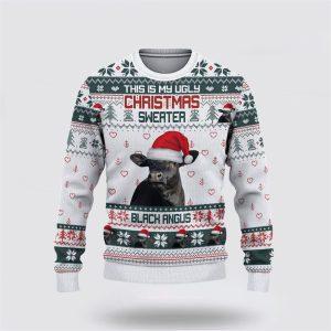 Black Angus Green Merry Christmas Ugly Sweater,&hellip;