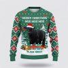 Black Angus Green Merry Christmas Ugly Sweater, Gifts For Farmers
