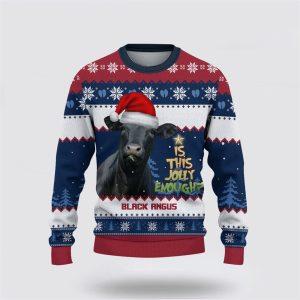 Black Angus Jolly Merry Christmas Ugly Sweater,&hellip;