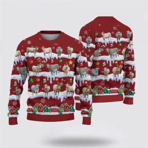 Charolais Christmas Knitted Sweater, Gifts For Farmers,&hellip;