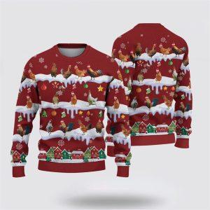 Chicken Christmas Knitted Sweater, Gifts For Farmers,&hellip;