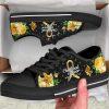 Childhood Cancer Shoes Awareness Ribbon Low Top Shoes Canvas Shoes, Gift For Survious