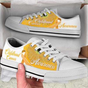 Childhood Cancer Shoes Awareness Ribbon Low Top&hellip;