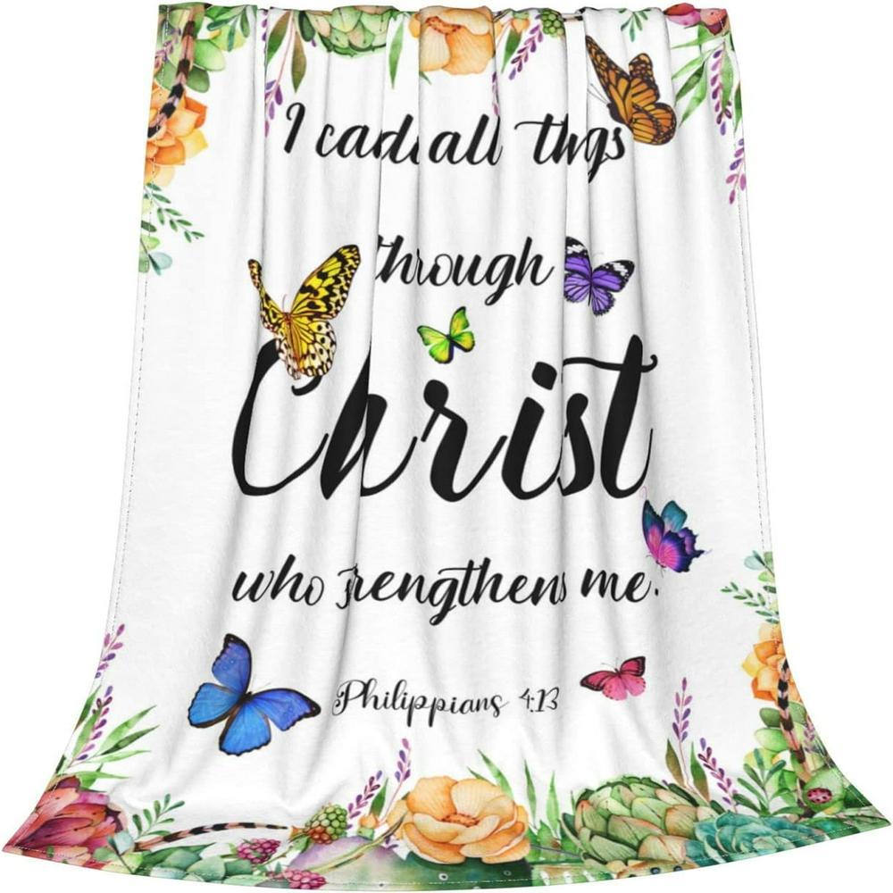 Christ Who Strengthens Christian Quilt Blanket, Christian Blanket Gift For Believers