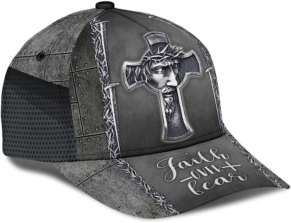 Christian Baseball Cap, Faith Over Fear Jesus Cross Baseball Cap, Mens Baseball Cap, Women’s Baseball Cap Christian Baseball Cap, Faith Over Fear Jesus Cross Baseball Cap, Mens Baseball Cap, Women’s Baseball Cap
