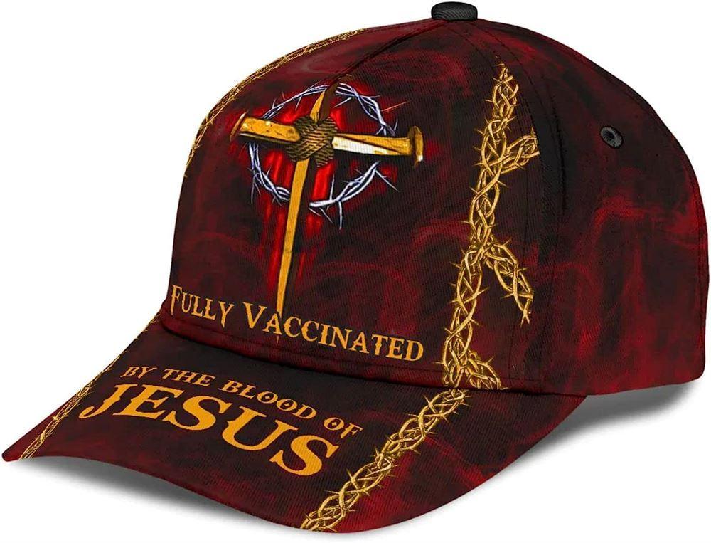 Christian Baseball Cap, Fully Vaccinated By The Blood Of Jesus Cross Nails Baseball Cap, Mens Baseball Cap, Women’s Baseball Cap Christian Baseball Cap, Fully Vaccinated By The Blood Of Jesus Cross Nails Baseball Cap, Mens Baseball Cap, Women’s Baseball Cap