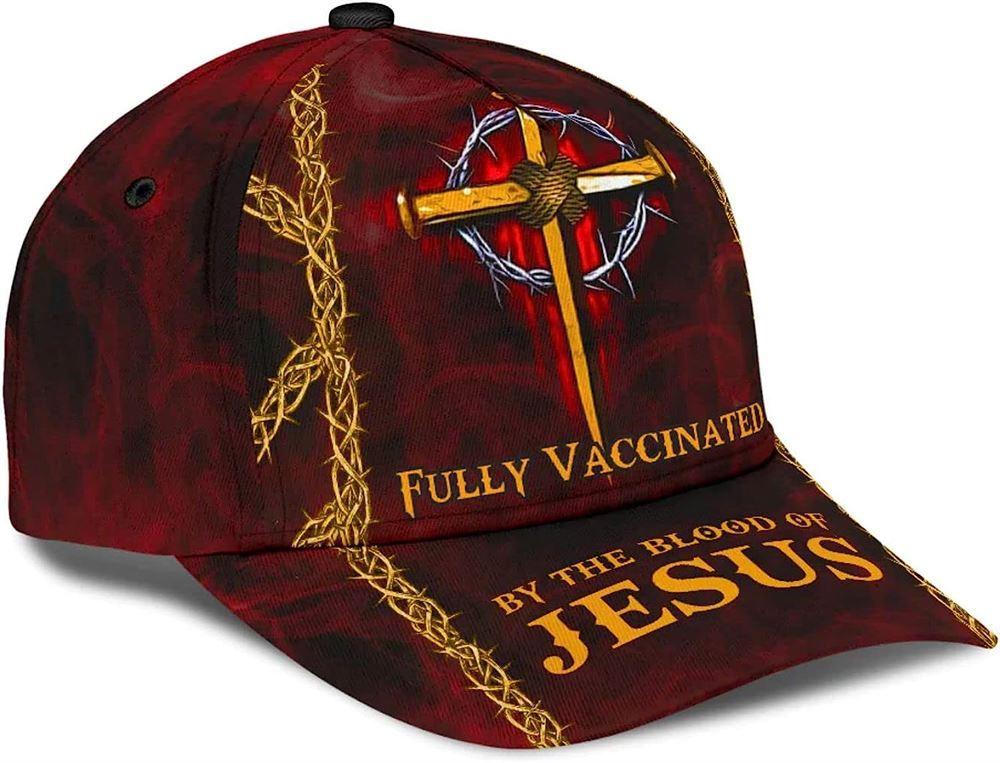 Christian Baseball Cap, Fully Vaccinated By The Blood Of Jesus Cross Nails Baseball Cap, Mens Baseball Cap, Women’s Baseball Cap Christian Baseball Cap, Fully Vaccinated By The Blood Of Jesus Cross Nails Baseball Cap, Mens Baseball Cap, Women’s Baseball Cap