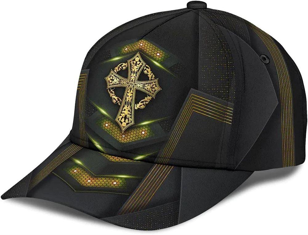 Christian Baseball Cap, God Cross Metal Gold All Over Print Baseball Cap, Mens Baseball Cap, Women’s Baseball Cap Christian Baseball Cap, God Cross Metal Gold All Over Print Baseball Cap, Mens Baseball Cap, Women’s Baseball Cap
