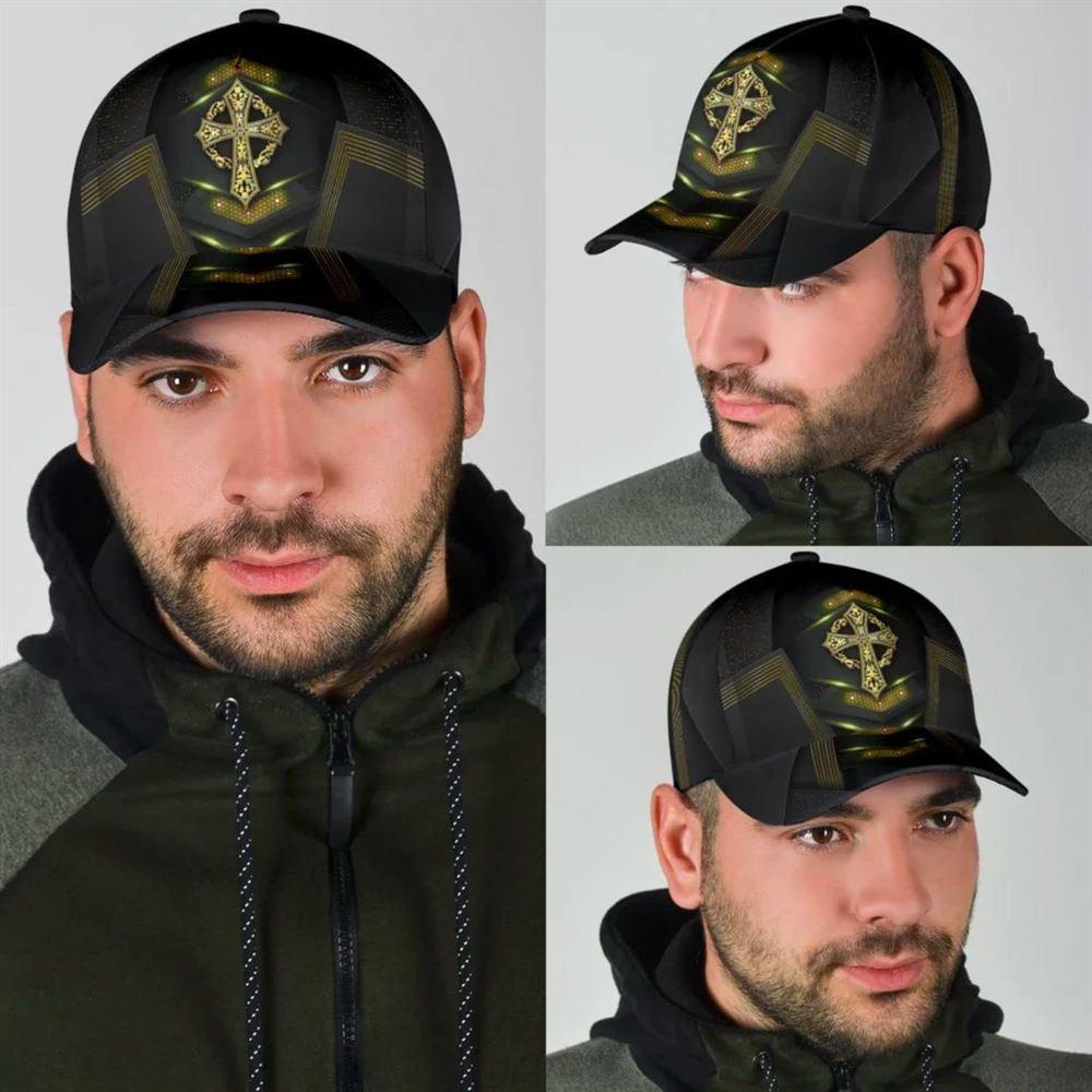 Christian Baseball Cap, God Cross Metal Gold All Over Print Baseball Cap, Mens Baseball Cap, Women’s Baseball Cap Christian Baseball Cap, God Cross Metal Gold All Over Print Baseball Cap, Mens Baseball Cap, Women’s Baseball Cap