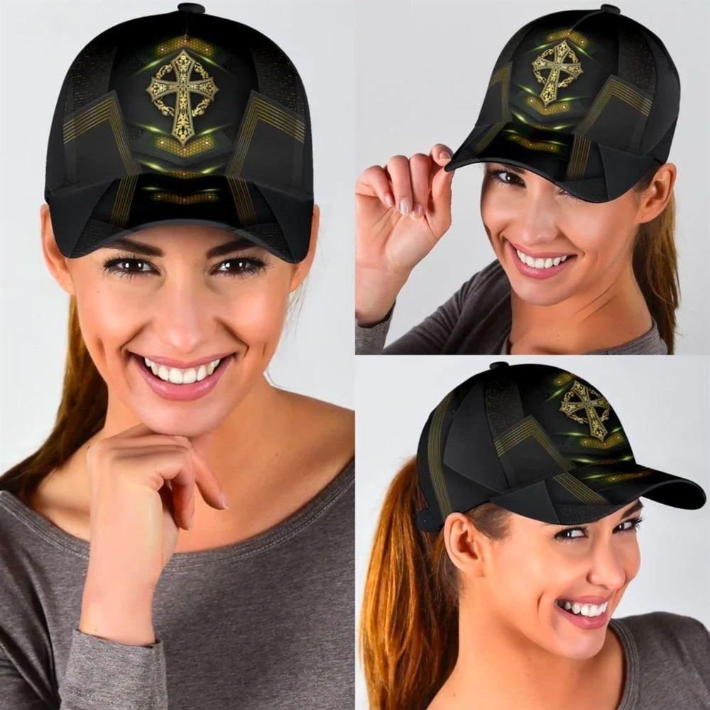 Christian Baseball Cap, God Cross Metal Gold All Over Print Baseball Cap, Mens Baseball Cap, Women’s Baseball Cap Christian Baseball Cap, God Cross Metal Gold All Over Print Baseball Cap, Mens Baseball Cap, Women’s Baseball Cap