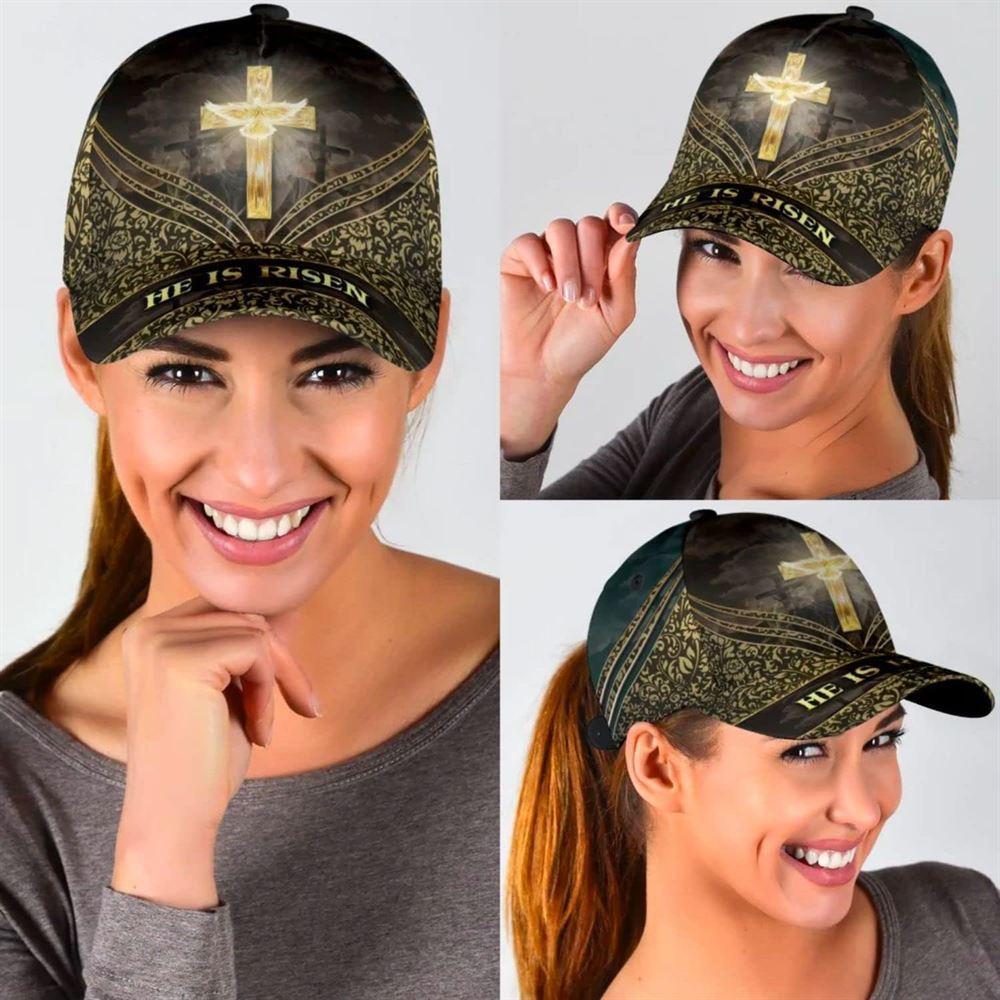 Christian Baseball Cap, He Is Risen Cross Baseball Cap, Mens Baseball Cap, Women’s Baseball Cap Christian Baseball Cap, He Is Risen Cross Baseball Cap, Mens Baseball Cap, Women’s Baseball Cap