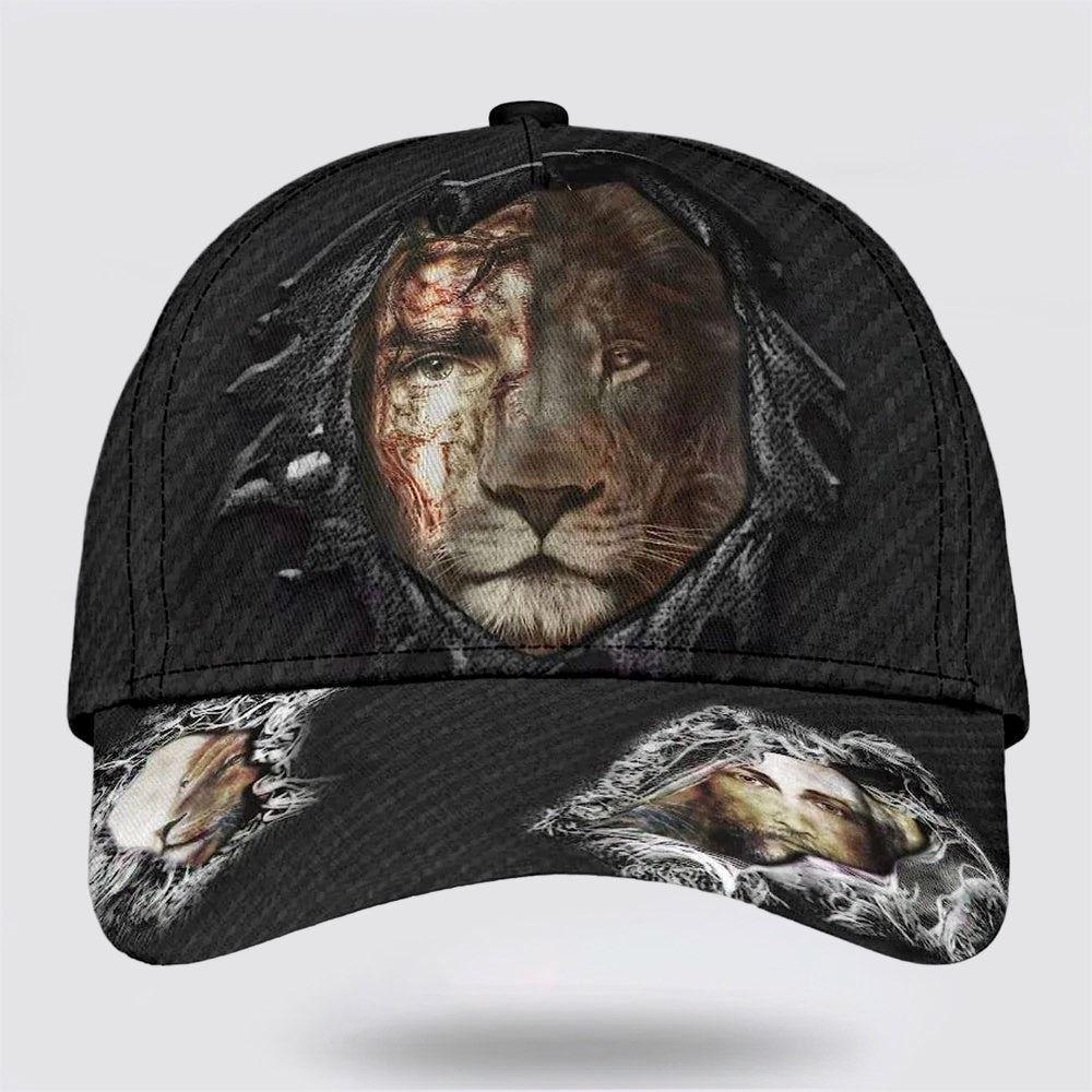 Christian Baseball Cap, Jesus Christ And Lion Half Face Baseball Cap, Mens Baseball Cap, Women’s Baseball Cap Christian Baseball Cap, Jesus Christ And Lion Half Face Baseball Cap, Mens Baseball Cap, Women’s Baseball Cap