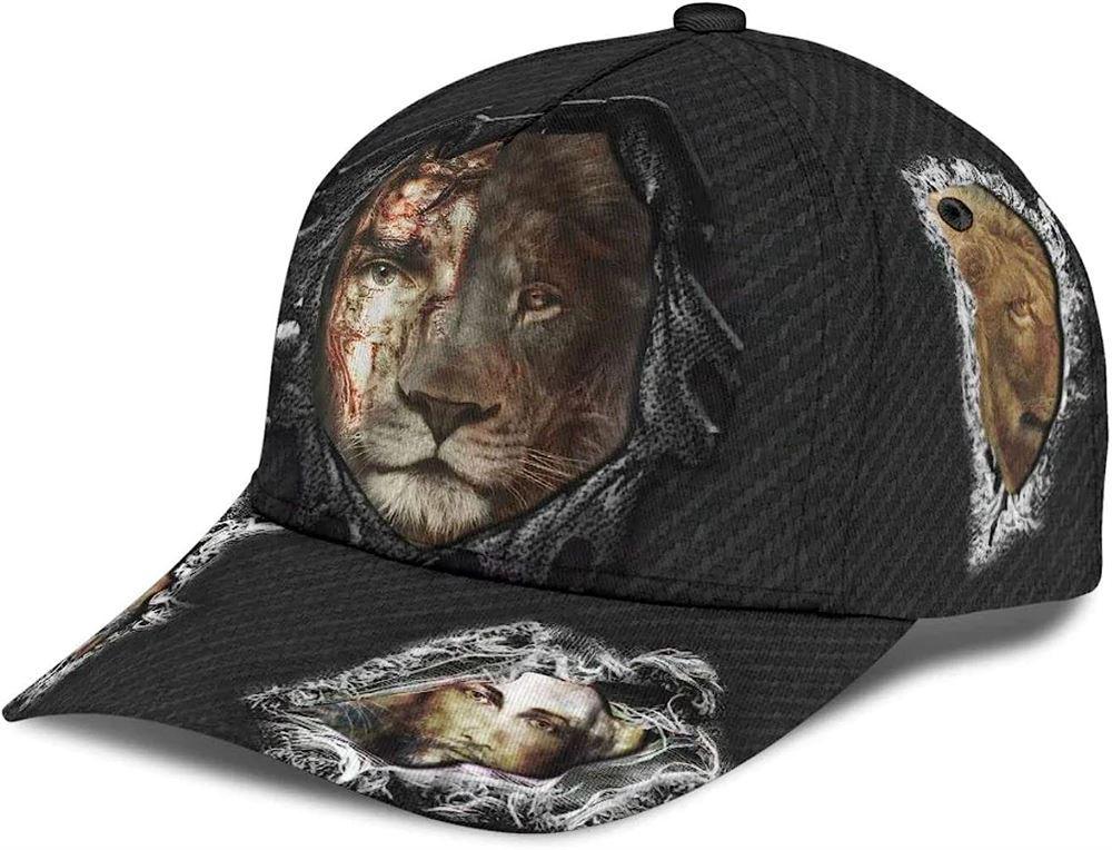 Christian Baseball Cap, Jesus Christ And Lion Half Face Baseball Cap, Mens Baseball Cap, Women’s Baseball Cap Christian Baseball Cap, Jesus Christ And Lion Half Face Baseball Cap, Mens Baseball Cap, Women’s Baseball Cap
