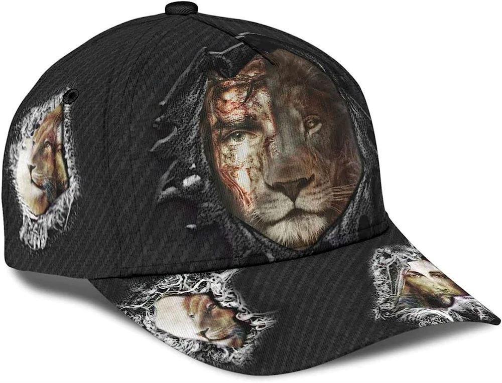 Christian Baseball Cap, Jesus Christ And Lion Half Face Baseball Cap, Mens Baseball Cap, Women’s Baseball Cap Christian Baseball Cap, Jesus Christ And Lion Half Face Baseball Cap, Mens Baseball Cap, Women’s Baseball Cap