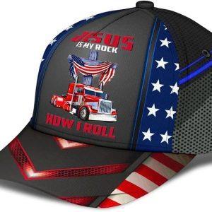 Christian Baseball Cap, Jesus Is My Rock&hellip;