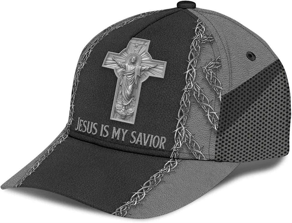 Christian Baseball Cap, Jesus Is My Savior Cross Baseball Cap, Mens Baseball Cap, Women’s Baseball Cap