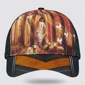 Christian Baseball Cap, Jesus Walking In Forest&hellip;