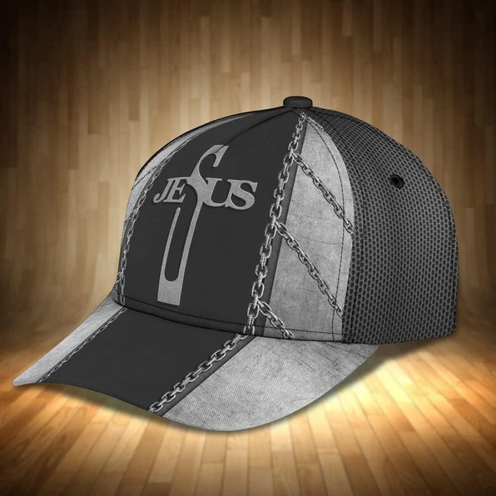 Christian Baseball Cap, Jesus With Cross Classic Hat All Over Print, Mens Baseball Cap, Women’s Baseball Cap