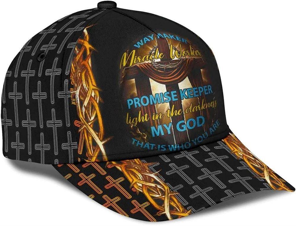 Christian Baseball Cap, Lion Cross Way Maker, Miracle Worker, Promise Keeper All Over Print Baseball Cap, Mens Baseball Cap, Women’s Baseball Cap