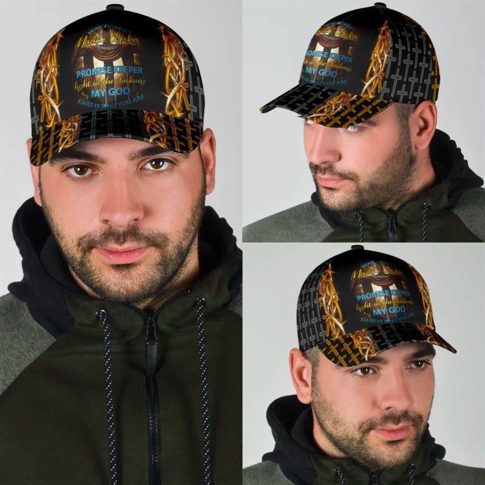 Christian Baseball Cap, Lion Cross Way Maker, Miracle Worker, Promise Keeper All Over Print Baseball Cap, Mens Baseball Cap, Women’s Baseball Cap