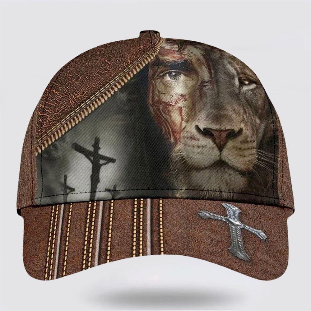 Christian Baseball Cap, Lion Crucifixion Of Jesus Classic Hat All Over Print, Mens Baseball Cap, Women’s Baseball Cap Christian Baseball Cap, Lion Crucifixion Of Jesus Classic Hat All Over Print, Mens Baseball Cap, Women’s Baseball Cap