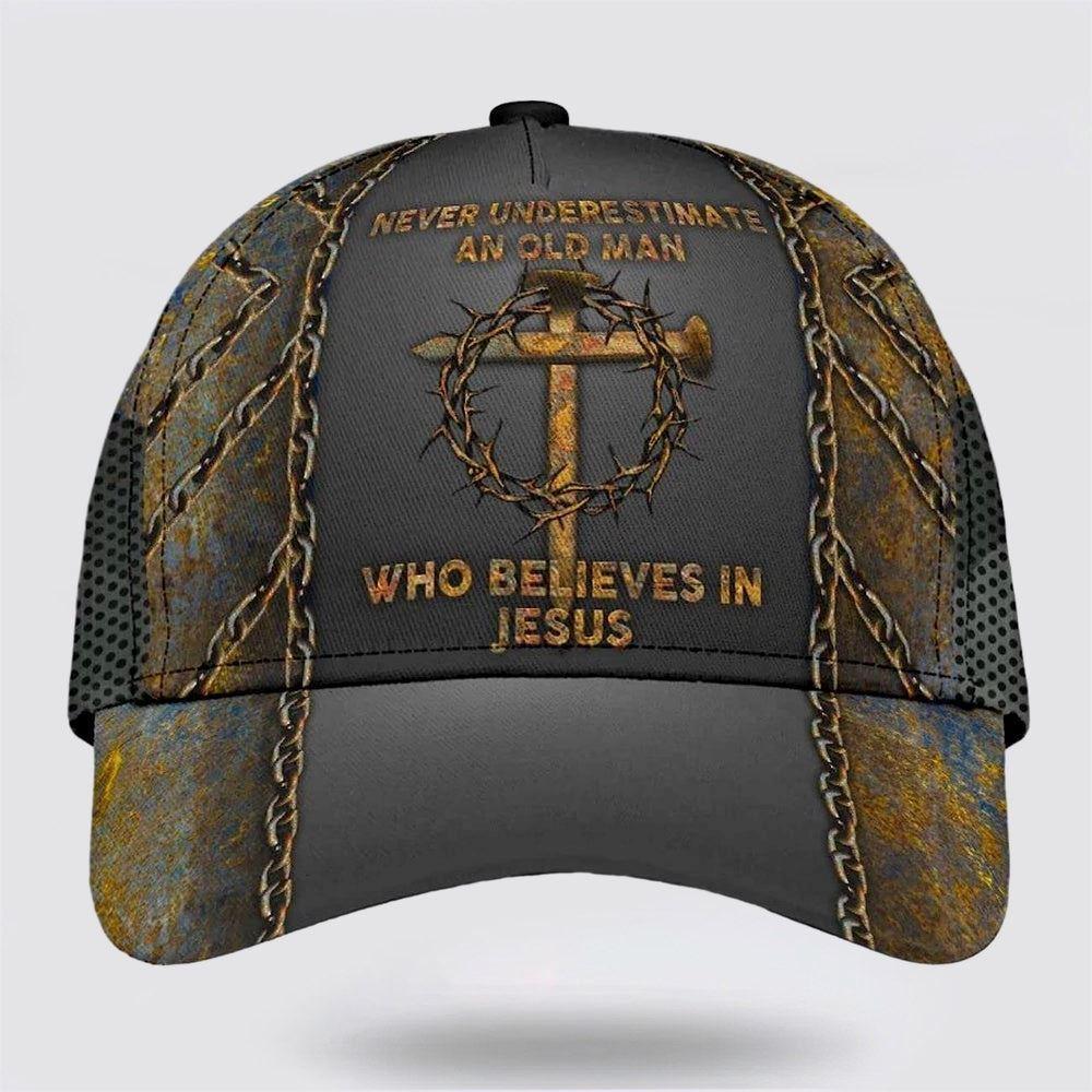 Christian Baseball Cap, Never Underestimate Who Believes In Jesus Classic Hat All Over Print, Mens Baseball Cap, Women’s Baseball Cap Christian Baseball Cap, Never Underestimate Who Believes In Jesus Classic Hat All Over Print, Mens Baseball Cap, Women’s Baseball Cap