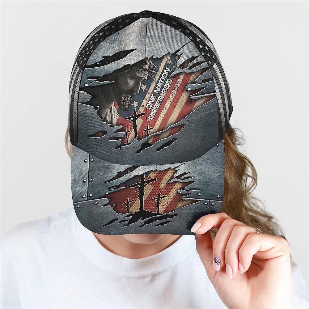 Christian Baseball Cap, One Nation Under God With American Flag All Over Print Baseball Cap, Mens Baseball Cap, Women’s Baseball Cap Christian Baseball Cap, One Nation Under God With American Flag All Over Print Baseball Cap, Mens Baseball Cap, Women’s Baseball Cap