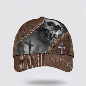 Christian Baseball Cap, Skull Faith Over Fear&hellip;