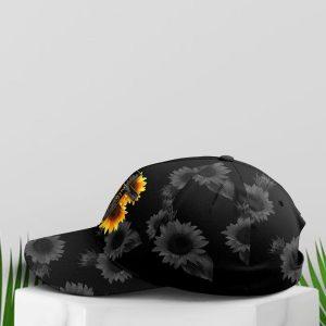 Christian Baseball Cap, Sunflower Faith Floral Black&hellip;
