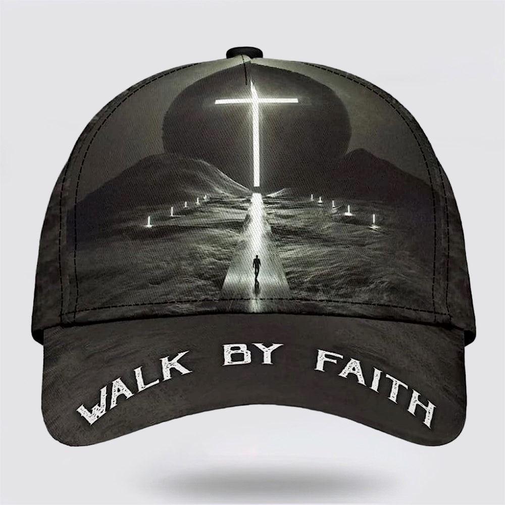 Christian Baseball Cap, Walk By Faith Cross Classic Hat All Over Print, Mens Baseball Cap, Women’s Baseball Cap Christian Baseball Cap, Walk By Faith Cross Classic Hat All Over Print, Mens Baseball Cap, Women’s Baseball Cap