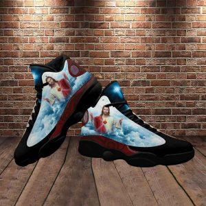 Christian Basketball Shoes, Cross Jesus Portrait Art&hellip;