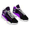Christian Basketball Shoes, Faith Over Fear Customized Purple Jesus Basketball Shoes, Jesus Shoes, Christian Fashion Shoes