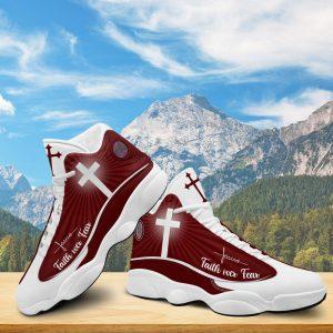 Christian Basketball Shoes Faith Over Fear Jesus Basketball Shoes Red Design Jesus Shoes Christian Fashion Shoes 3 jfwpsu.jpg
