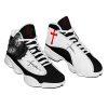 Christian Basketball Shoes, Jesus Is King Cross Art Print Basketball Shoes, Jesus Shoes, Christian Fashion Shoes