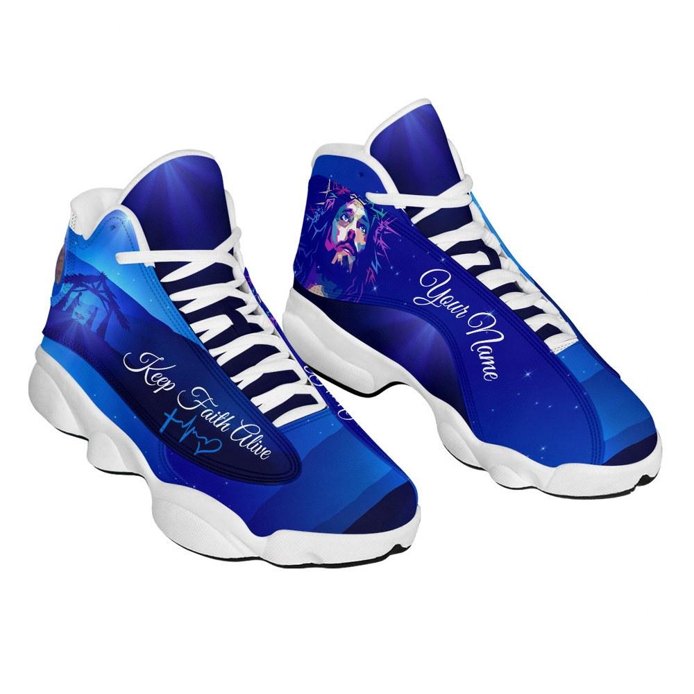 Christian Basketball Shoes, Keep Faith Alive Jesus Customized Basketball Shoes, Jesus Shoes, Christian Fashion Shoes