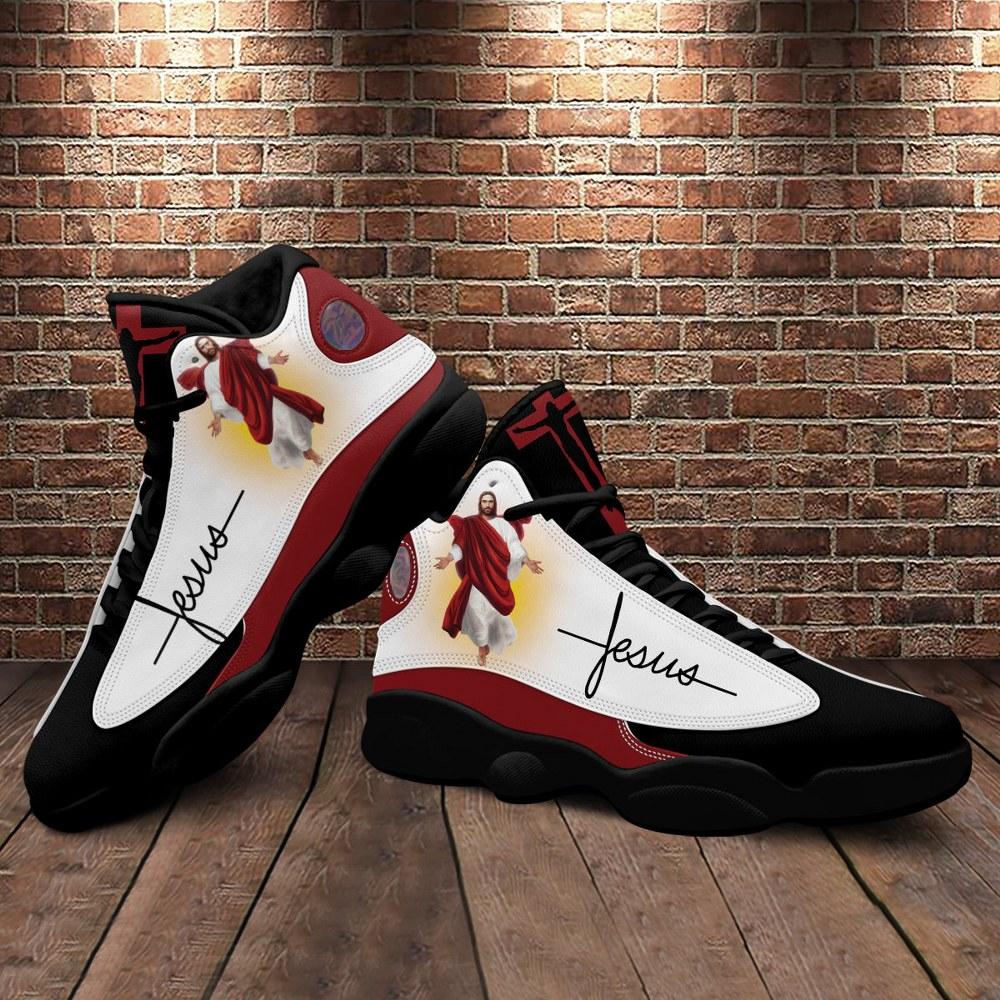 Christian Basketball Shoes, Walk By Faith Jesus And Lion Art Basketball Shoes, Jesus Shoes, Christian Fashion Shoes