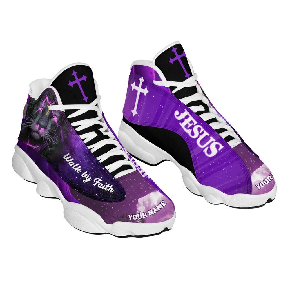 Christian Basketball Shoes, Walk By Faith Jesus Galaxy Basketball Shoes, Jesus Shoes, Christian Fashion Shoes