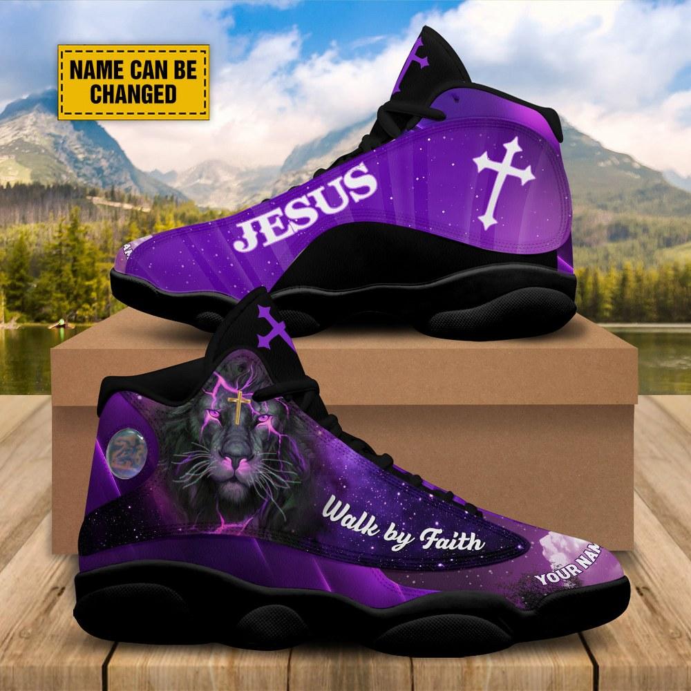 Christian Basketball Shoes, Walk By Faith Jesus Galaxy Basketball Shoes, Jesus Shoes, Christian Fashion Shoes