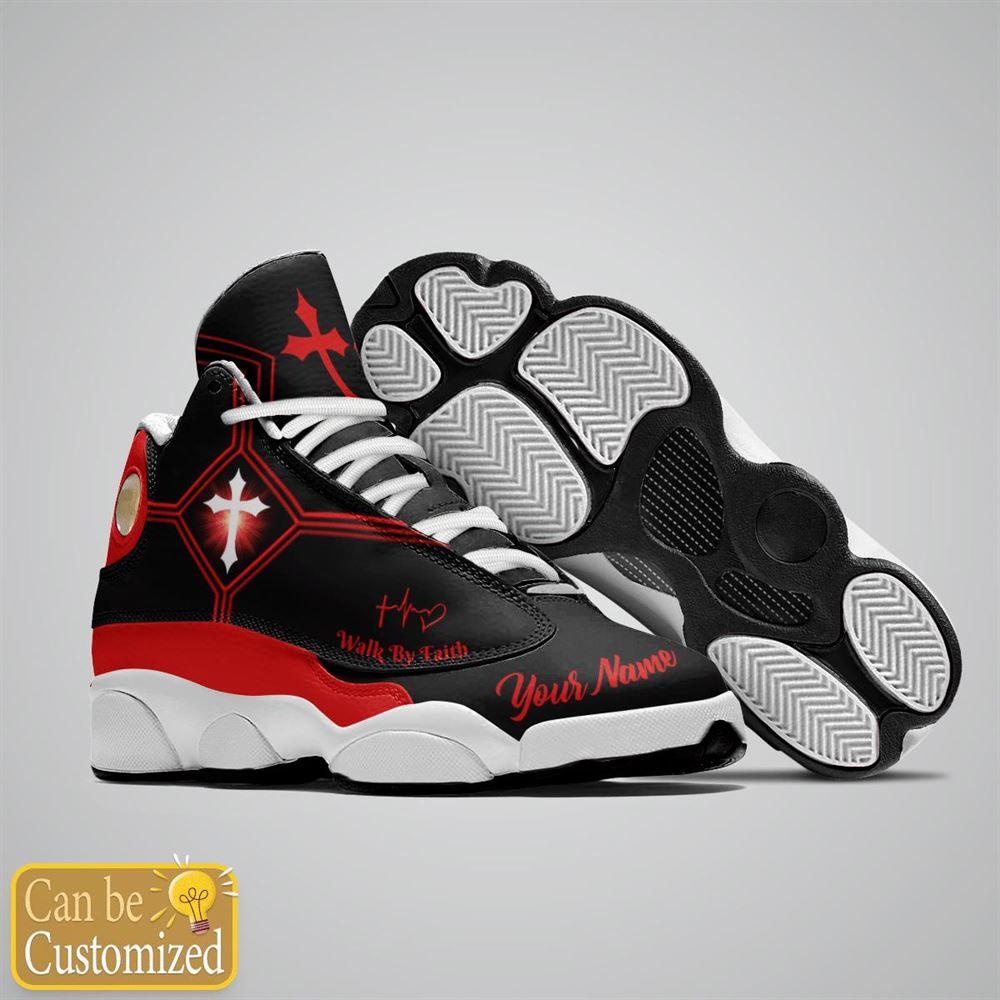 Christian Shoes, Jesus Basic Walk By Faith Custom Name Jd13 Shoes Black And Red, Jesus Christ Shoes, Jesus Jd13 Shoes Christian Shoes, Jesus Basic Walk By Faith Custom Name Jd13 Shoes Black And Red, Jesus Christ Shoes, Jesus Jd13 Shoes