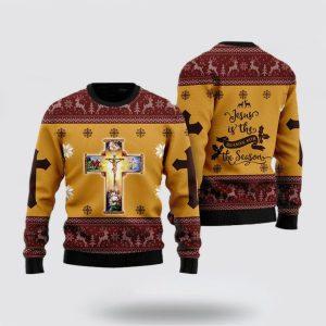 Christian Sweater, Jesus Ugly Christmas Sweater, Jesus&hellip;