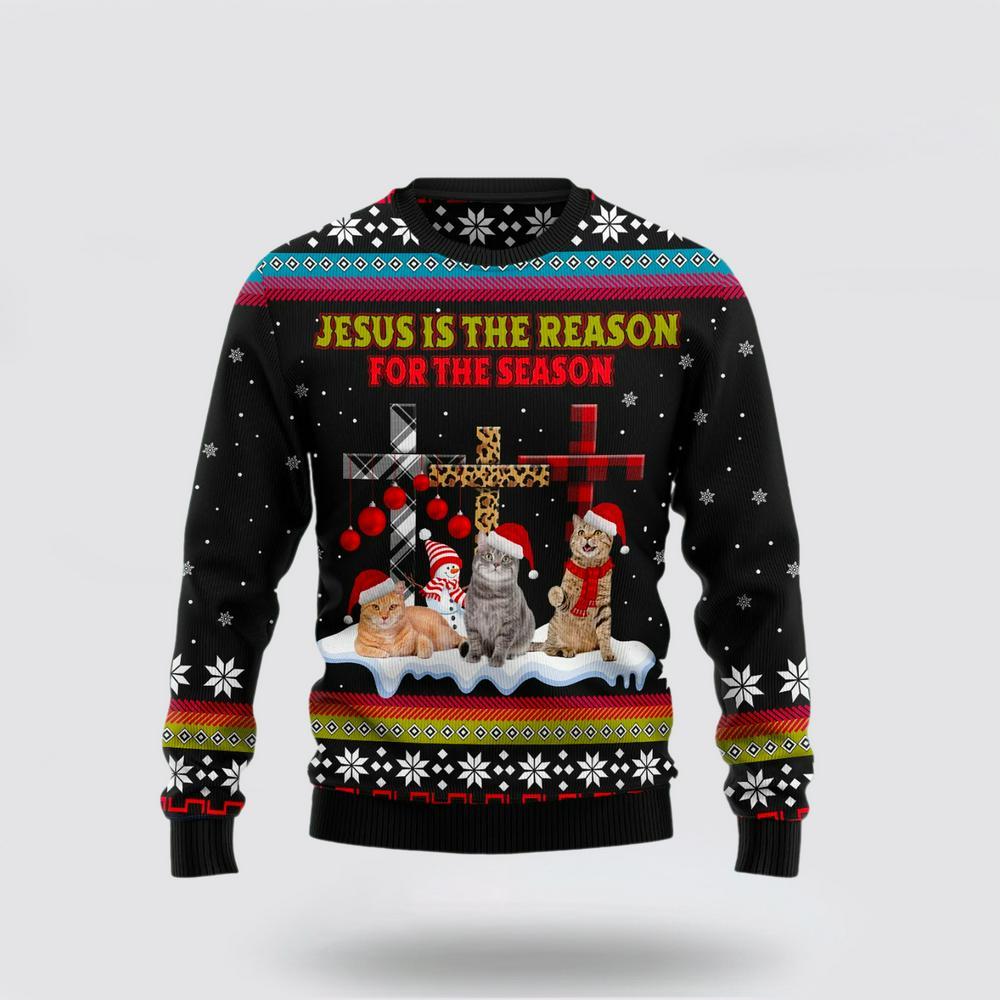Christian Sweater, Jesus is the reason for the season Cat Ugly Christmas Sweater, Jesus Christmas Sweater, Jesus Saves Shirt Christian Sweater, Jesus is the reason for the season Cat Ugly Christmas Sweater, Jesus Christmas Sweater, Jesus Saves Shirt