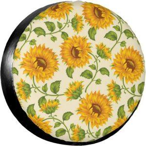 Christian Tire Cover, Fresh Sunflower Tire Totes Spare Tire Cover, Jesus Tire Cover, Spare Tire Cover