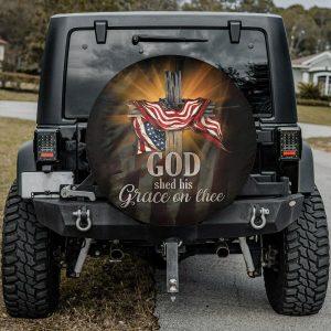 Christian Tire Cover, Jesus Cross Usa Flag&hellip;