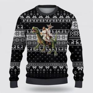 Christian Ugly Christmas Sweater, Jesus Riding A&hellip;