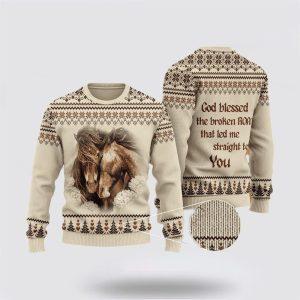 Christian Ugly Christmas Sweater, Love Horse God&hellip;