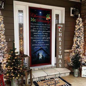 Christmas Blessing Door Cover, Front Door Christmas&hellip;