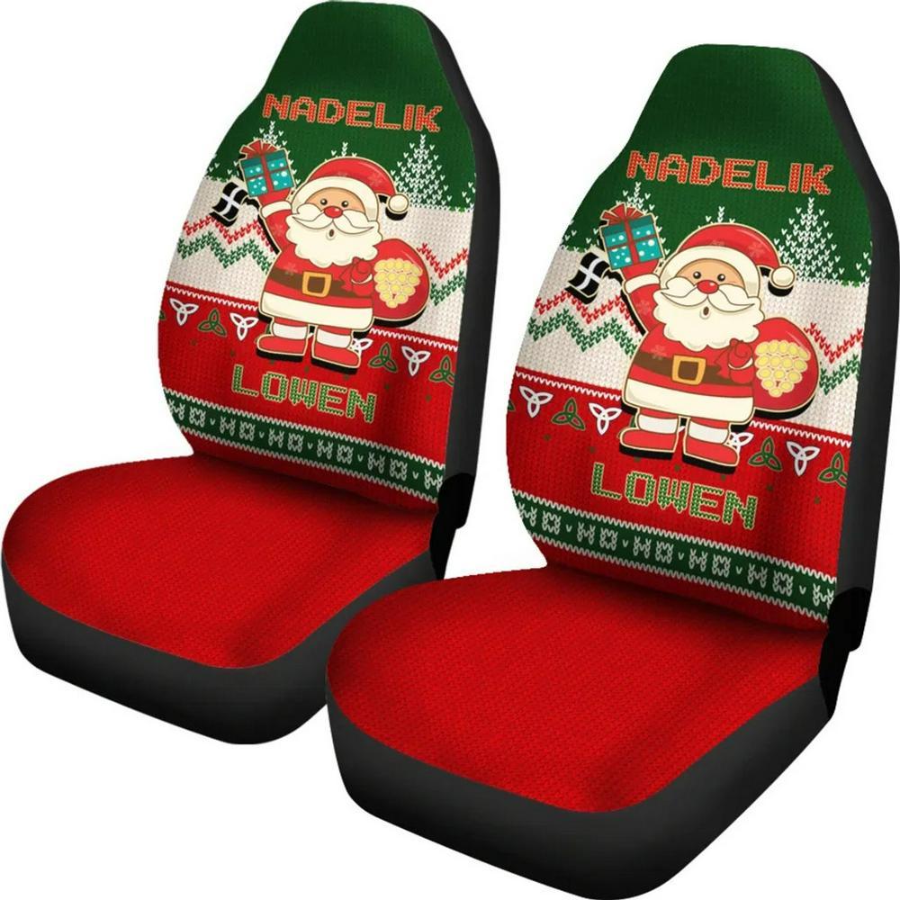 Christmas Car Seat Covers, Cornwall Celtic Christmas Car Seat Covers Cornish Santa Ugly Christmas