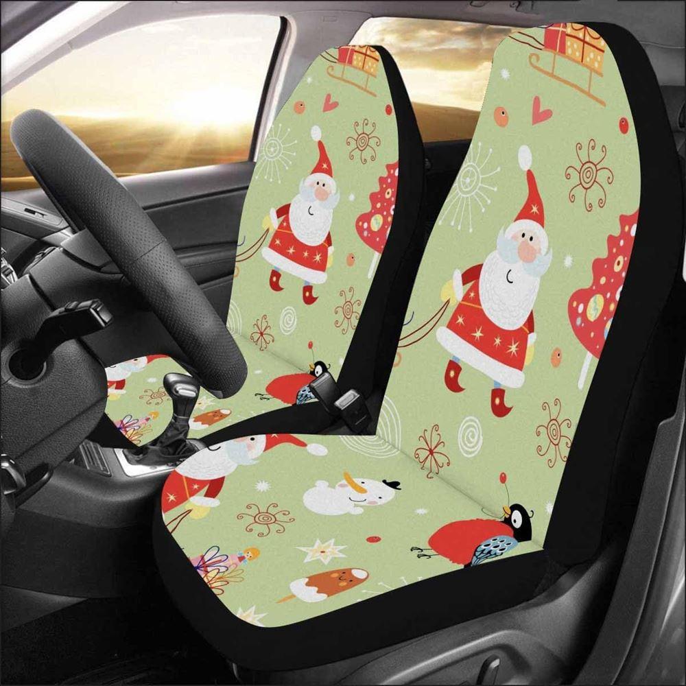 Christmas Car Seat Covers, Merry Christmas Santa Claus Funny Car Seat Covers